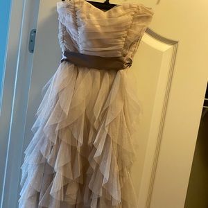 Beautiful sparkly high low ruffle dress